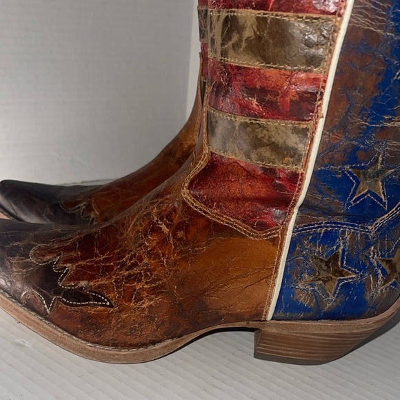 SOLD on eBay!! Dan Post Women's Stars & Stripes Western Boots Size: 8.5 - Picture 11 of 16